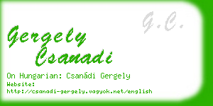 gergely csanadi business card
